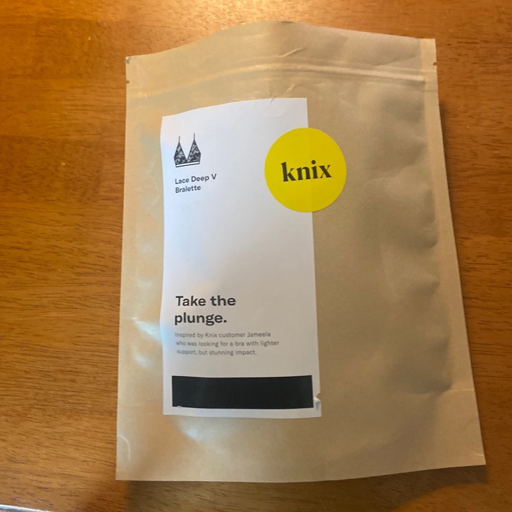 Knix lace deep V bralette